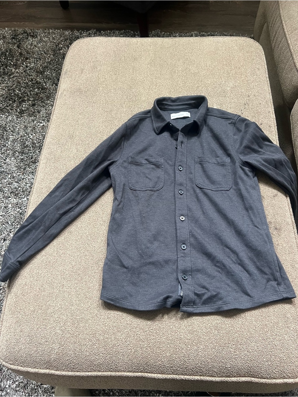 Abercrombie Kids Boys Heavyweight Button-Up Shirt Black 9/10